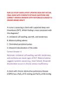 NUR 122 STUDY GUIDE LATEST UPDATED 2026-2027 ACTUAL FINAL EXAM WITH COMPLETE DETAILED QUESTIONS AND CORRECT VERIFIED ANSWERS WITH RATIONALES ALREADY A&plus; GRADED BRAND NEW&excl;&excl;&excl;