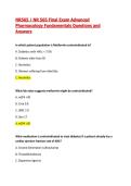 NR565 &sol; NR 565 Final Exam Advanced&NewLine;Pharmacology Fundamentals Questions and&NewLine;Answers