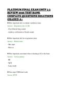PLATINUM FINAL EXAM EMTP 3 3&NewLine;REVIEW 2026 TEST BANK&NewLine;COMPLETE QUESTIONS SOLUTIONS&NewLine;GRADED A&plus;