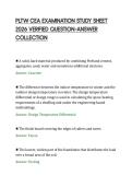 PLTW CEA EXAMINATION STUDY SHEET&NewLine;2026 VERIFIED QUESTION&ndash;ANSWER&NewLine;COLLECTION