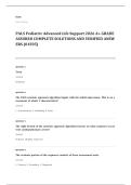 PALS EXAM A&plus; GRADE ASSURED COMPLETE SOLUTIONS AND VERIFIED ANSWERS LATEST UPDATE&excl;&excl;&excl;&excl;