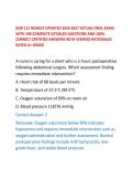 NUR 111 NEWEST UPDATED 2026-2027 ACTUAL FINAL EXAM WITH 100 COMPLETE DETAILED QUESTIONS AND 100&percnt; CORRECT CERTIFIED ANSWERS WITH VERIFIED RATIONALES RATED A&plus; GRADE