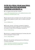 PLTW CEA FINAL EXAM 2026 FINAL&NewLine;PAPER PRACTICE QUESTIONS&NewLine;ANSWERS ACCURATE A&plus;