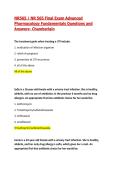 NR565 &sol; NR 565 Final Exam Advanced Pharmacology Fundamentals Questions and Answers- Chamberlain