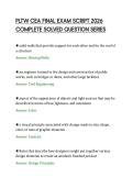 PLTW CEA FINAL EXAM SCRIPT 2026&NewLine;COMPLETE SOLVED QUESTION SERIES