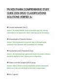 PN HESI PHARM COMPREHENSIVE STUDY&NewLine;GUIDE 2026 DRUG CLASSIFICATIONS&NewLine;SOLUTIONS VERIFIED A&plus;