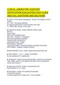 CLINICAL CHEMISTRY PRINCIPLES FINAL&NewLine;PAPER 2026 TEST PAPER QUESTIONS AND&NewLine;SOLUTIONS GRADED A&plus;