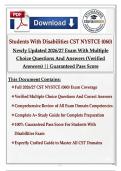 Students With Disabilities CST NYSTCE &lpar;060&rpar; &ndash; Newly Updated 2026&sol;2027 Exam &vert; Multiple Choice Questions & Answers &lpar;Verified Answers&rpar; &vert;&vert; Guaranteed Pass Score &ndash; Complete A&plus; Guide