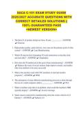 SACA C-101 EXAM STUDY GUIDE &NewLine;2026&sol;2027 ACCURATE QUESTIONS WITH &NewLine;CORRECT DETAILED SOLUTIONS &vert;&vert; &NewLine;100&percnt; GUARANTEED PASS &NewLine;<NEWEST VERSION> &NewLine;