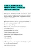 CLINICAL NURSE SPECIALIST&NewLine;PREPARATION TEST 2026 QUESTIONS AND&NewLine;CORRECT ANSWERS GRADED A&plus;