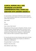 CLINICAL NURSE SPECIALIST BOARD&NewLine;EVALUATION 2026 GUARANTEED PASS&NewLine;ANSWERS GRADED A&plus;