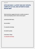 INTB 200 EXAM 1 &vert; &lbrace;LATEST 2026&sol; 2027 UPDATE&rcub; &NewLine;COMPLETE ACTUAL AND AUTHENTIC EXAM &vert; &NewLine;BRAND NEW&excl;