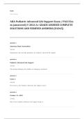 PALS EXAM A&plus; GRADE ASSURED COMPLETE SOLUTIONS AND VERIFIED ANSWERS LATEST UPDATE&excl;&excl;&excl;&excl;