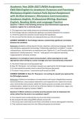 Academic Year 2026&ndash;2027 UNISA Assignment&colon; ENG1504 English for Academic Purposes and Practising Workplace English Context Fully Solved Assignment with Verified Answers &vert; Workplace Communication&comma; Academic English&comma; Professional Writing&comma; Business English&comma; Rea