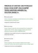 PRINCIPLES OF ANATOMY AND PHYSIOLOGY&NewLine;EXAM 2 EXAM SCRIPT 2026 EXAMPREP&NewLine;TESTED QUESTIONS ANSWERS FULL&NewLine;SOLUTION GRADED A&plus;