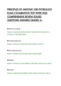 PRINCIPLES OF ANATOMY AND PHYSIOLOGY&NewLine;EXAM 2 EXAMINATION TEST PAPER 2026&NewLine;COMPREHENSIVE REVIEW SOLVED&NewLine;QUESTIONS ANSWERS GRADED A&plus;