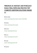 PRINCIPLES OF ANATOMY AND PHYSIOLOGY&NewLine;EXAM 2 FINAL PAPER 2026 PRACTICE TEST&NewLine;COMPLETE QUESTIONS SOLUTIONS GRADED&NewLine;A&plus;