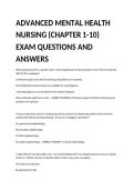 Advanced Mental Health Nursing Study Guide Practice Questions Answers PDF Download