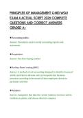 PRINCIPLES OF MANAGEMENT C483 WGU&NewLine;EXAM 4 ACTUAL SCRIPT 2026 COMPLETE&NewLine;QUESTIONS AND CORRECT ANSWERS&NewLine;GRADED A&plus;