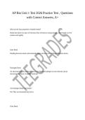 AP Bio Unit 1 Test 2026 Practice Test &comma; Questions with Correct Answers&comma; A&plus;