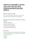 PRINCIPLES OF MANAGEMENT C483 WGU&NewLine;EXAM 4 STUDY GUIDE 2026 TESTED&NewLine;QUESTIONS AND PRACTICE SOLUTION&NewLine;GRADED A&plus;