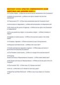 KENTUCKY CIVICS UPDATED COMPREHENSIVE EXAM QUESTIONS AND ANSWERS SURE 