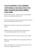 CM 2113 ESTIMATING TOTAL EQUIPMENT&NewLine;COST MODULE 2 QUIZ 2026 PRACTICE&NewLine;SCRIPT QUESTIONS ANSWERS INCLUDED &ndash;&NewLine;CHAO WANG