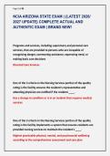 NCIA ARIZONA STATE EXAM &vert; &lbrace;LATEST 2026&sol; &NewLine;2027 UPDATE&rcub; COMPLETE ACTUAL AND &NewLine;AUTHENTIC EXAM &vert; BRAND NEW&excl; 
