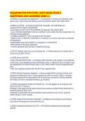 WASHINGTON PESTICIDE LAWS MAIN EXAM 2 QUESTIONS AND ANSWERS SURE