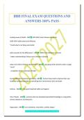 BBH FINAL EXAM QUESTIONS AND&NewLine;ANSWERS 100&percnt; PASS