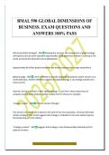 BMAL 590 GLOBAL DIMENSIONS OF&NewLine;BUSINESS&period; EXAM QUESTIONS AND&NewLine;ANSWERS 100&percnt; PASS
