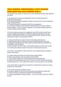 TEXAS NURSING JURISPRUDENCE LATEST REVISION EXAM QUESTIONS AND ANSWERS SUR
