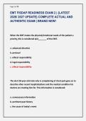 EMT FISDAP READINESS EXAM 2 &vert; &lbrace;LATEST &NewLine;2026&sol; 2027 UPDATE&rcub; COMPLETE ACTUAL AND &NewLine;AUTHENTIC EXAM &vert; BRAND NEW&excl;