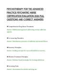 PSYCHOTHERAPY FOR THE ADVANCED&NewLine;PRACTICE PSYCHIATRIC NURSE&NewLine;CERTIFICATION EVALUATION 2026 FULL&NewLine;QUESTIONS AND CORRECT ANSWERS
