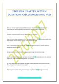 EDELMAN CHAPTER 14 EXAM&NewLine;QUESTIONS AND ANSWERS 100&percnt; PASS