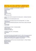 CERTIFIED LACTATION COUNSELOR COMPREHENSIVE EXAM UPDATED QUESTIONS