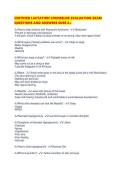 CERTIFIED LACTATION COUNSELOR EVALUATION EXAM QUESTIONS AND ANSWERS SURE