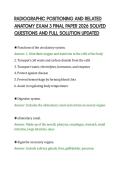 RADIOGRAPHIC POSITIONING AND RELATED&NewLine;ANATOMY EXAM 3 FINAL PAPER 2026 SOLVED&NewLine;QUESTIONS AND FULL SOLUTION UPDATED