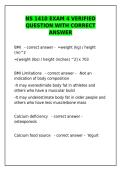 NS 1410 Exam 4 Verified Questions & Answers &vert; Nutrition Study Guide&NewLine;&NewLine;