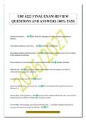 EDF 6222 FINAL EXAM REVIEW&NewLine;QUESTIONS AND ANSWERS 100&percnt; PASS