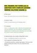EPIC TRAINING TEST PAPER 2026 93&NewLine;QUESTIONS WITH COMPLETE ANSWERS&NewLine;VERIFIED SOLUTIONS GRADED A&plus;