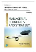 Test Bank &mdash; Managerial Economics and Strategy&comma; 3rd Edition &lpar;Perloff & Brander&comma; 2020&rpar;&comma; Chapters 1-17 &vert; All Chapters Covered