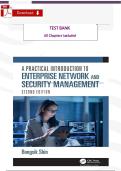  Test Bank for A Practical Introduction to Enterprise Network and Security Management 2nd Edition by Bongsik Shin &vert; Chapters 1&ndash;13 Complete