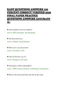 RADT QUESTIONS ANSWERS 100&NewLine;PERCENT CORRECT VERIFIED 2026&NewLine;FINAL PAPER PRACTICE&NewLine;QUESTIONS ANSWERS ACCURATE&NewLine;A&plus;