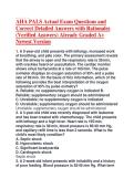 AHA PALS Actual Exam Questions and Correct Detailed Answers with Rationales &lpar;Verified Answers&rpar; Already Graded A&plus; Newest Version