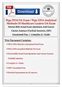D514&sol; WGU D514 EXAM 2025 ACTUAL EXAM QUESTIONS AND CORRECT DETAILED ANSWERS &lpar;VERIFIED ANSWERS&rpar; ALL ANSWERED &lbrace;118 Q & A&rcub; ALREADY GRADED A&plus; &sol; D514- ANALYTICAL METHODS OF HEALTHCARE LEADERS EXAM &vert; GUARANTEED PASS &vert; WGU