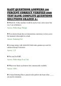 RADT QUESTIONS ANSWERS 100&NewLine;PERCENT CORRECT VERIFIED 2026&NewLine;TEST BANK COMPLETE QUESTIONS&NewLine;SOLUTIONS GRADED A&plus;