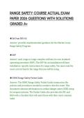 RANGE SAFETY COURSE ACTUAL EXAM&NewLine;PAPER 2026 QUESTIONS WITH SOLUTIONS&NewLine;GRADED A&plus;