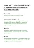 RANGE SAFETY COURSE COMPREHENSIVE&NewLine;EXAMINATION PAPER 2026 QUESTIONS&NewLine;SOLUTIONS VERIFIED A&plus;