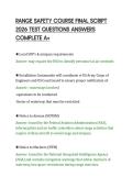 RANGE SAFETY COURSE FINAL SCRIPT&NewLine;2026 TEST QUESTIONS ANSWERS&NewLine;COMPLETE A&plus;